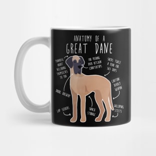 Fawn Great Dane Dog Anatomy Mug